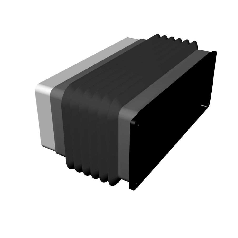Soffietto con innesto Duct e innesto flangia 220x90 mm. Soffietto con innesto Duct e innesto flangia 220x90 mm.