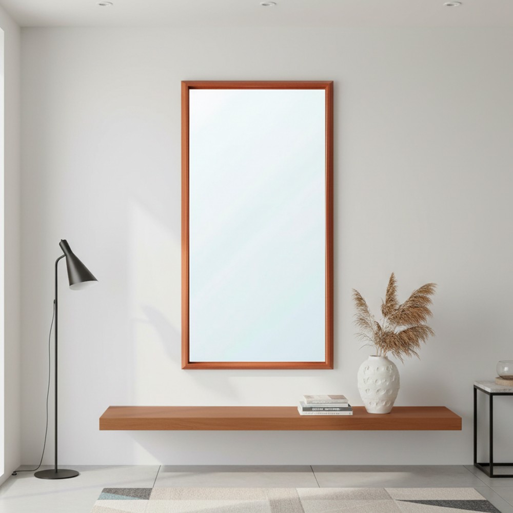 Specchiera SP49 rettangolare con cornice sintesi ciliegio 127x65 cm. Specchiera SP49 rettangolare con cornice sintesi ciliegio 127x65 cm.