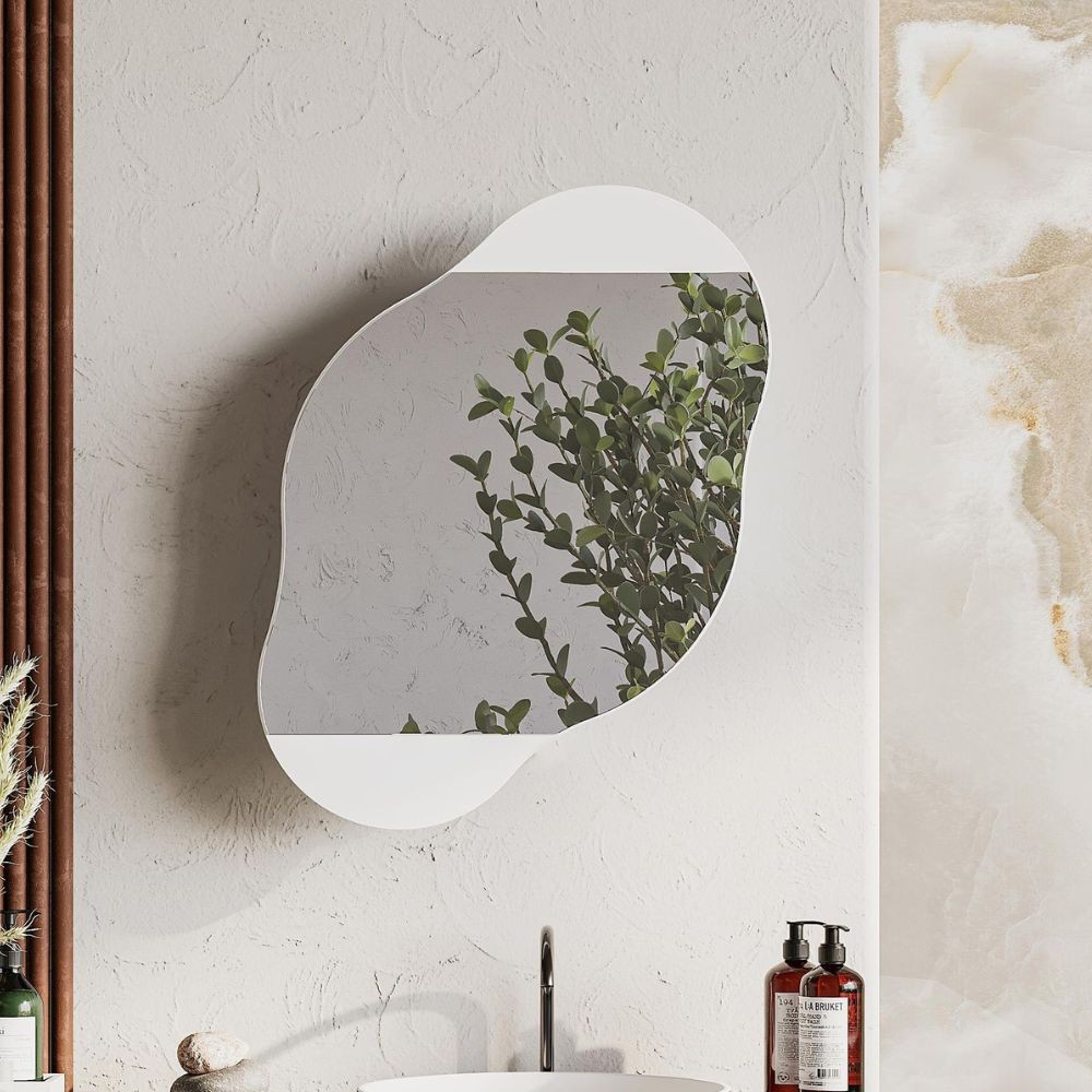 Specchio Cloud a forma di nuvola apribile colore bianco Specchio Cloud a forma di nuvola apribile colore bianco
