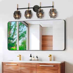 Specchio rettangolare YJ-12070 con cornice in alluminio colore nero 120x70 cm.