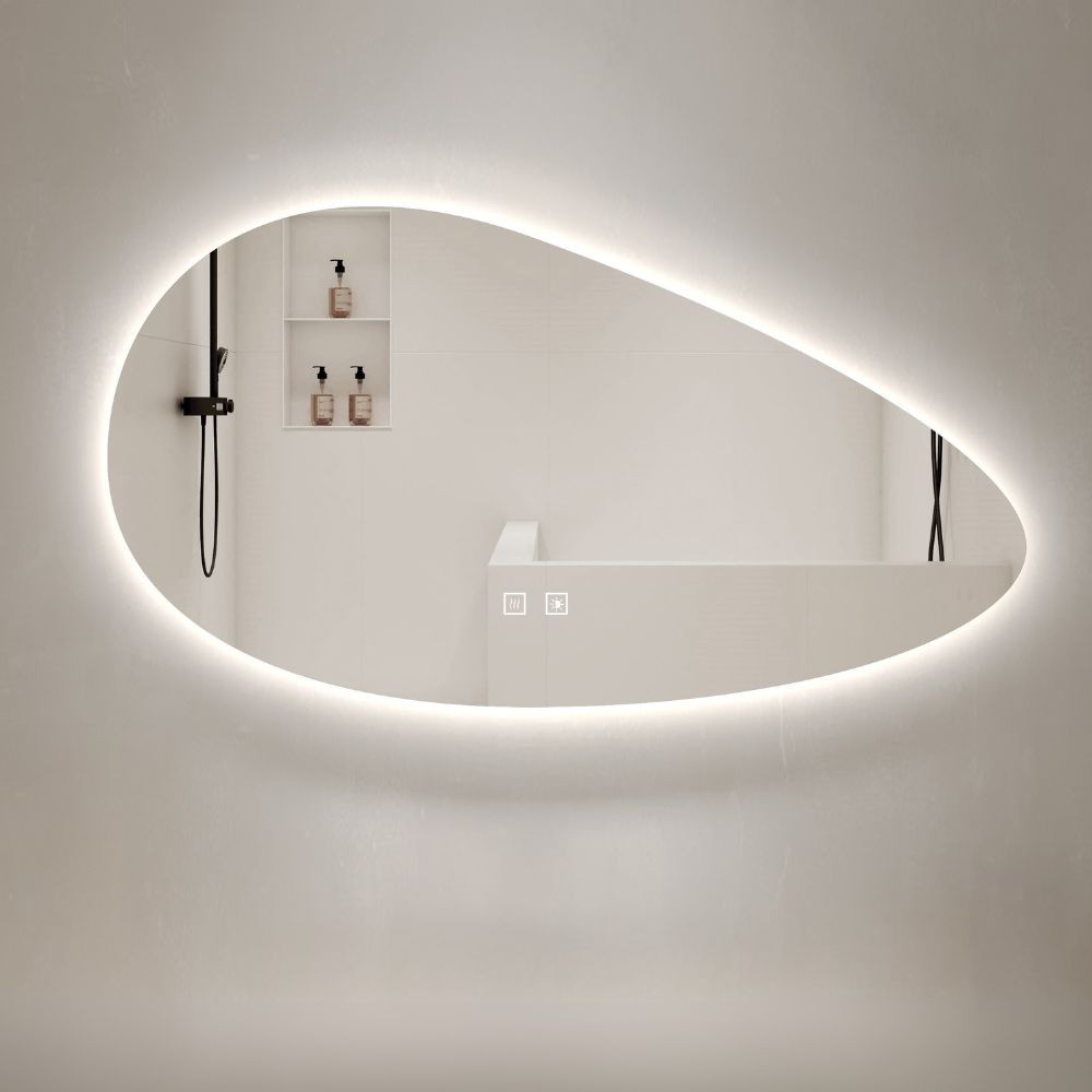 Specchio smart ovale YJ-1024 con illuminazione a LED e funzione anti-appannamento 60x90 cm. Specchio smart ovale YJ-1024 con illuminazione a LED e funzione anti-appannamento 60x90 cm.