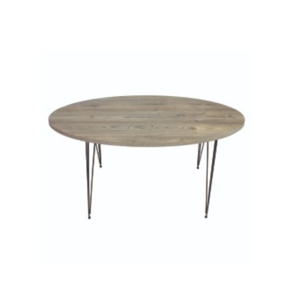 Tavolino ovale da salotto Terek p472 colore grigio pino gambe nere Tavolino ovale da salotto Terek p472 colore grigio pino gambe nere