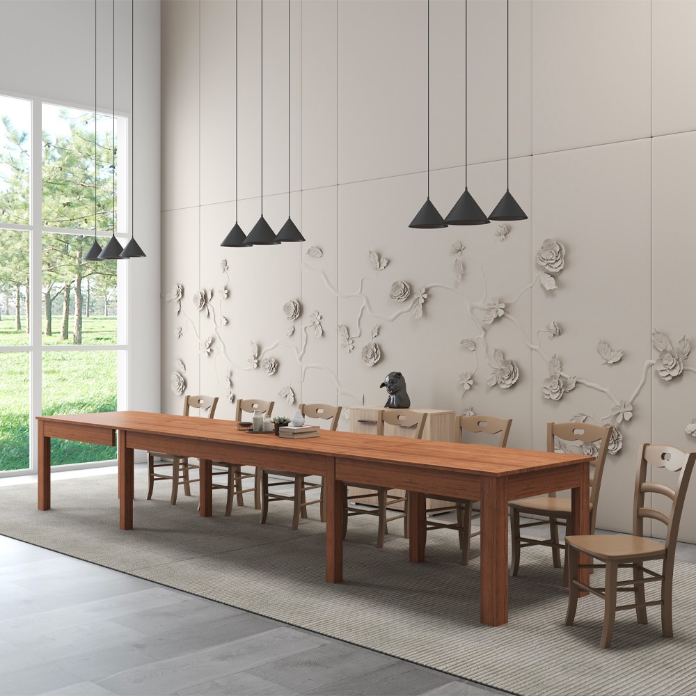 Tavolo 160x90 allungabile a 320 cm Super4 noce naturale Tavolo 160x90 allungabile a 320 cm Super4 noce naturale