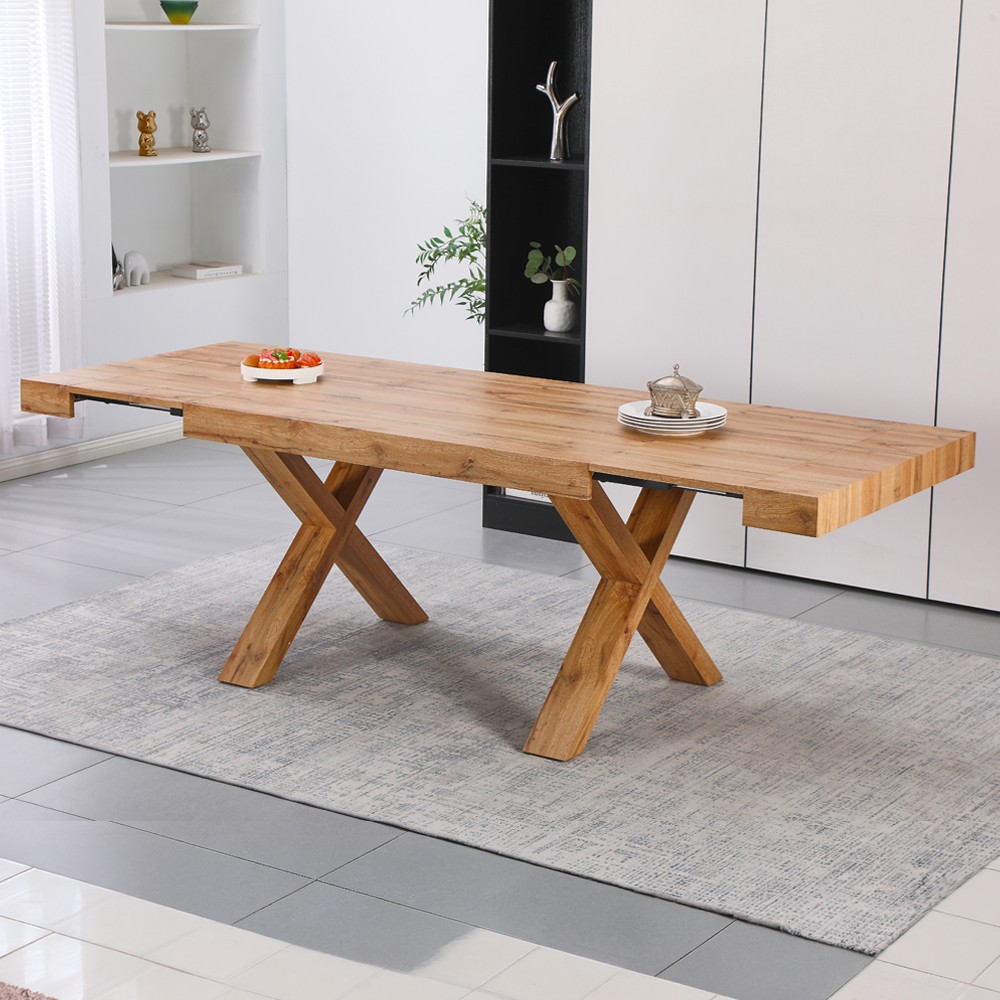 Tavolo allungabile Cindy Gondar con piano e gambe colore rovere Tavolo allungabile Cindy Gondar con piano e gambe colore rovere