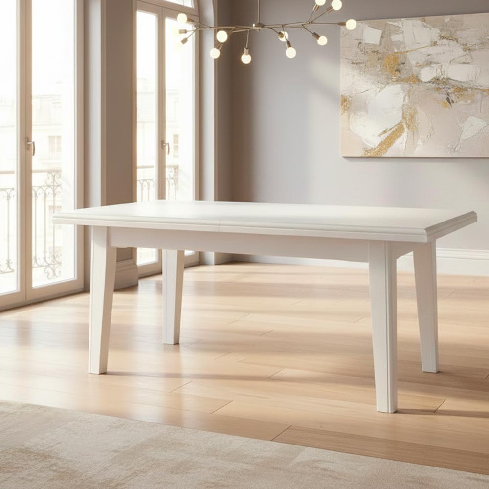 Tavolo allungabile Ligure 180 laccato bianco opaco Tavolo allungabile Ligure 180 laccato bianco opaco