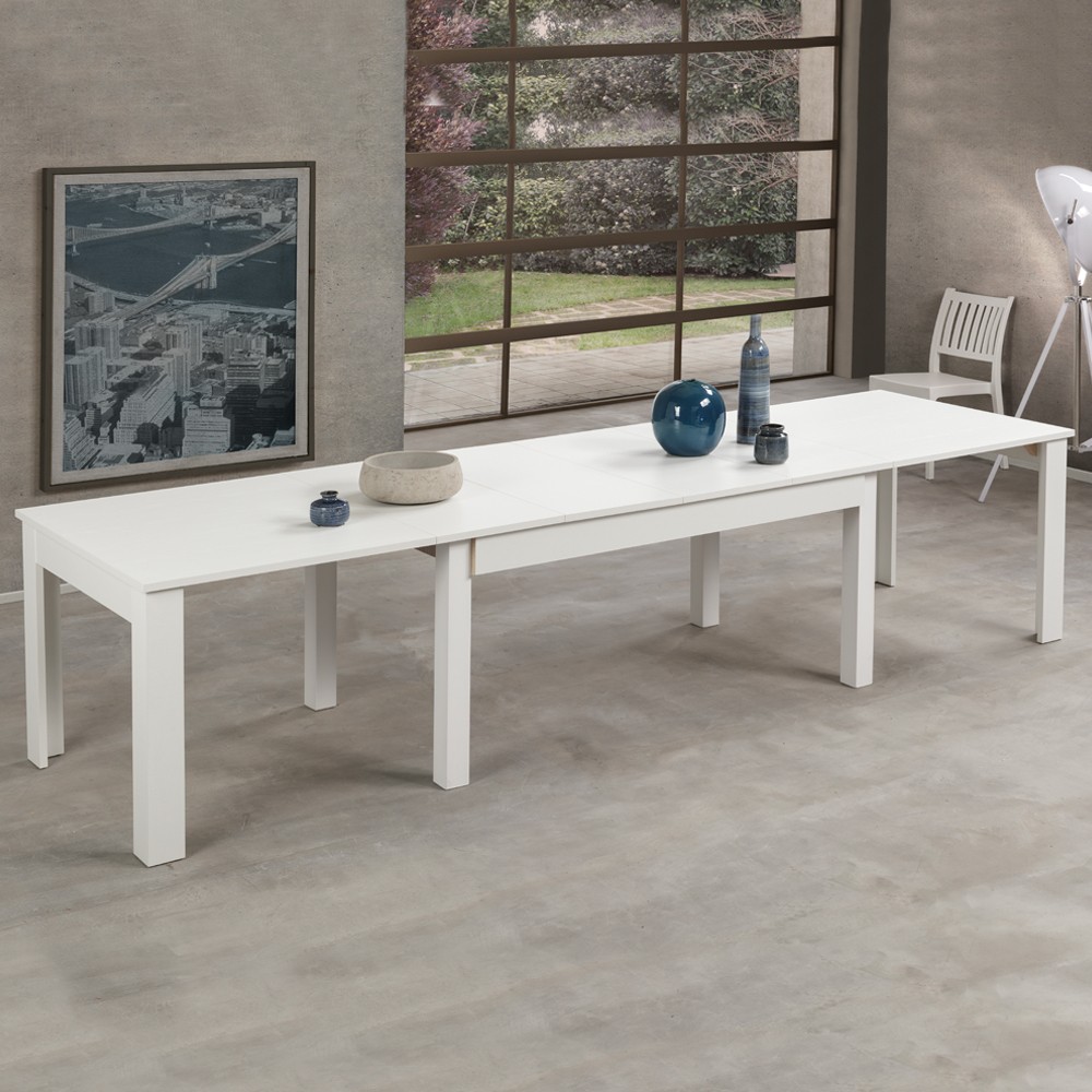 Tavolo allungabile Lipsia 160x90 in bianco frassinato Tavolo allungabile Lipsia 160x90 in bianco frassinato