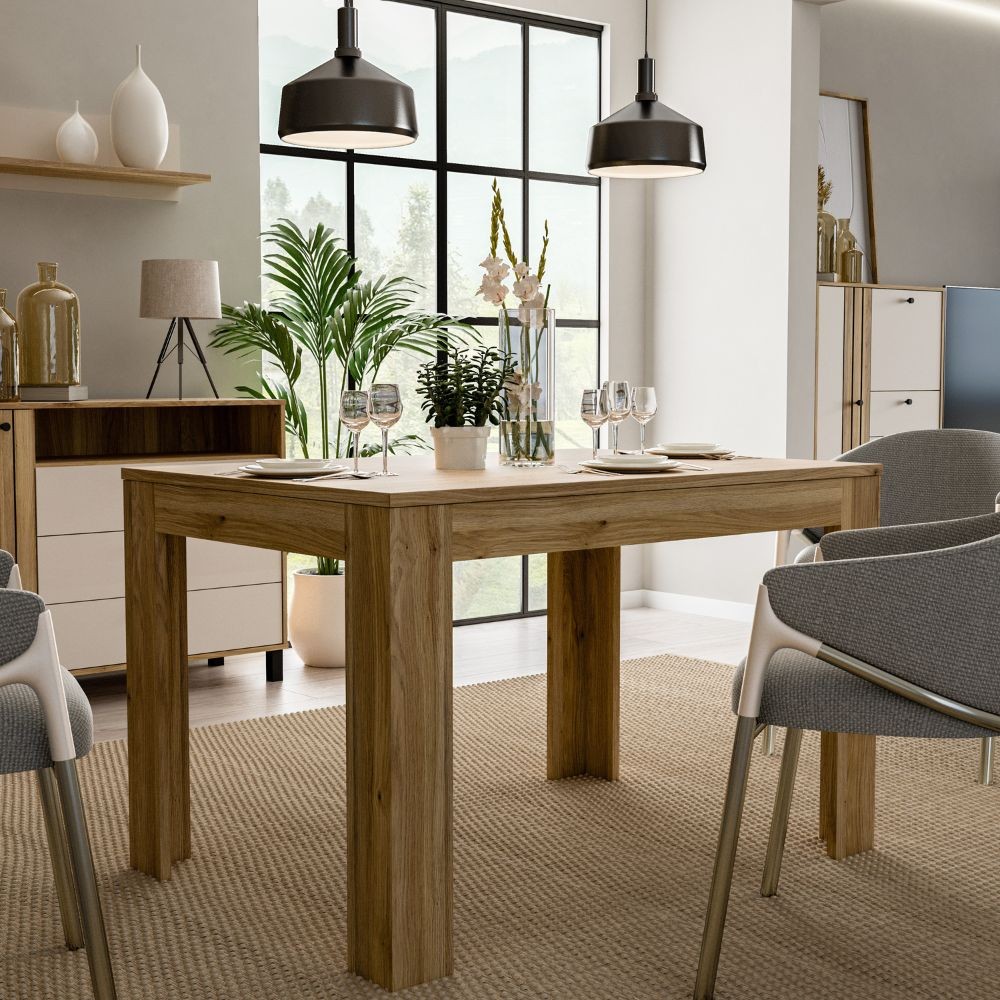 Tavolo allungabile Neutra con piano e struttura in rovere medio Tavolo allungabile Neutra con piano e struttura in rovere medio