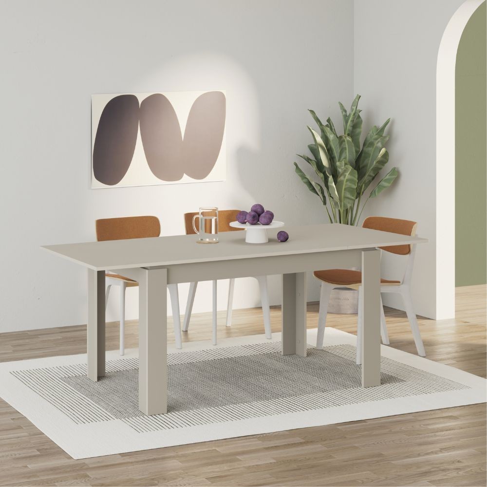 Tavolo allungabile Tolmen cashmere 140x80 allungabile a 190 cm. Tavolo allungabile Tolmen cashmere 140x80 allungabile a 190 cm.