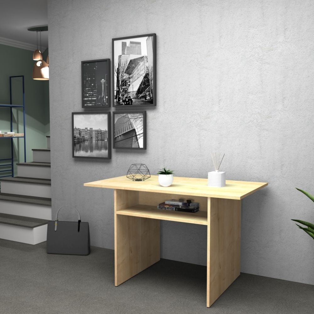 Tavolo consolle ripiegabile Ikebana rovere 120x35 Tavolo consolle ripiegabile Ikebana rovere 120x35