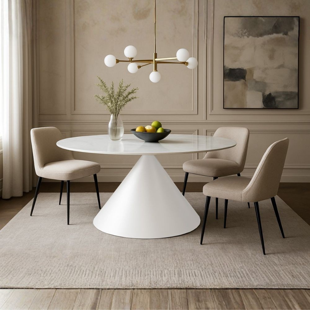 Tavolo ovale fisso Punto con piano effetto marmo bianco lucido200x100xH76 cm. Tavolo ovale fisso Punto con piano effetto marmo bianco lucido200x100xH76 cm.