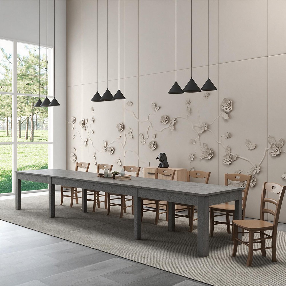 Tavolo Super4 160x90 allungabile a 320 cm cemento Tavolo Super4 160x90 allungabile a 320 cm cemento
