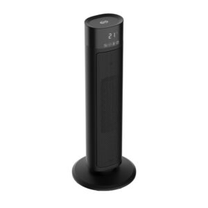 HOME Termoventilatore a torre Tech Tower 2 modalità di riscaldamento con display a LED e pannello soft touch total black matt Argo