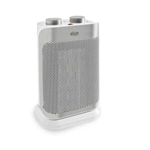 HOME Termoventilatore ceramico Boogie 2 modalità di riscaldamento con finitura bianco puro con dettagli argento Argo