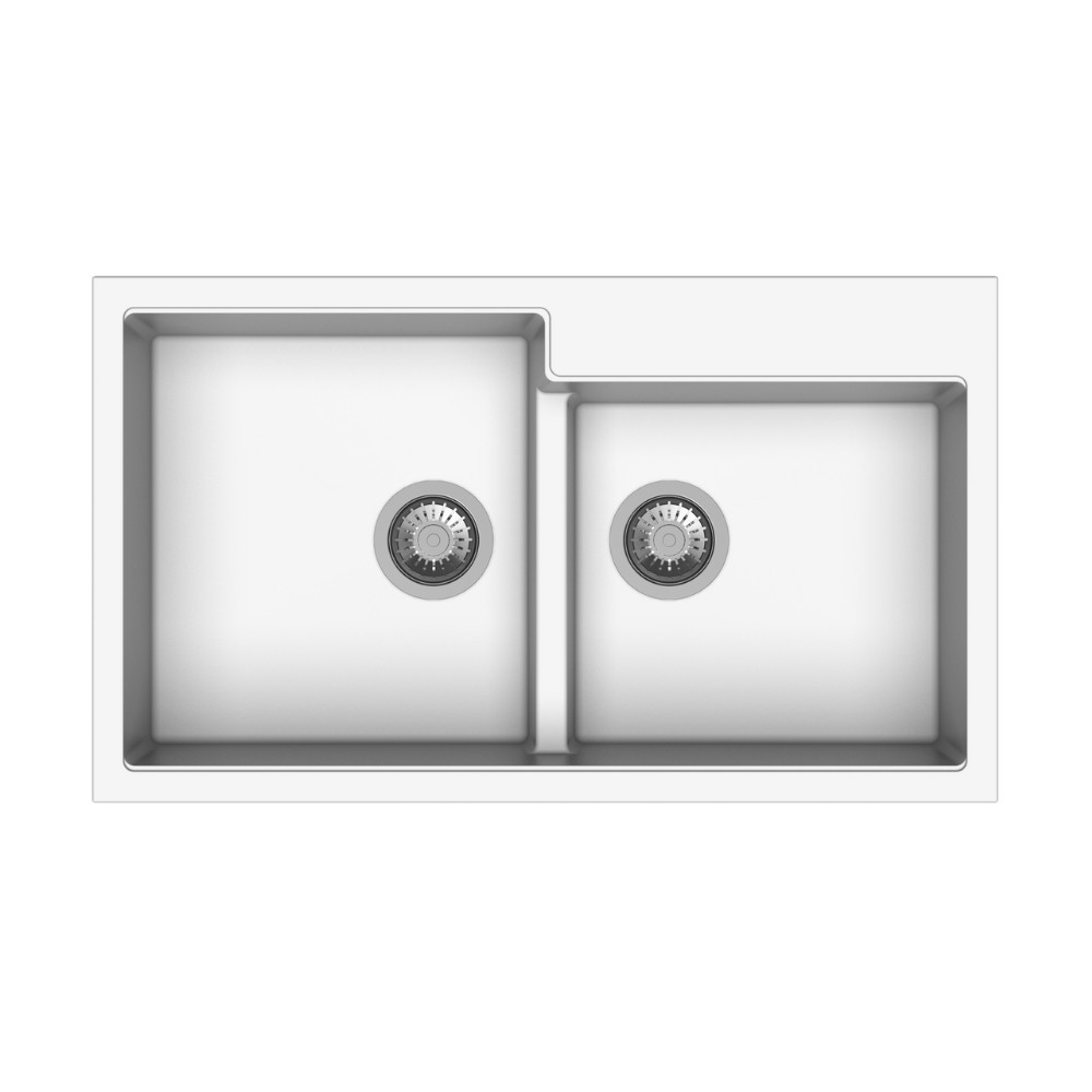 Tip Toe N200 Lavello 2 vasche bianco Tip Toe N200 Lavello 2 vasche bianco