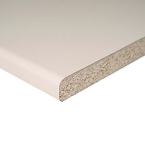 Top bordato  per cucina forato verso destro in avorio 180x60x3.8 cm