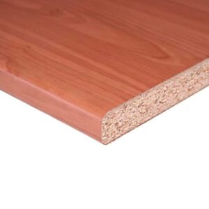 Top bordato per cucina non forato in colore ciliegio 180x60x3.8 cm