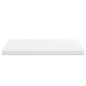 Top non forato 240x60x4 con bordo poliuretano  in bianco