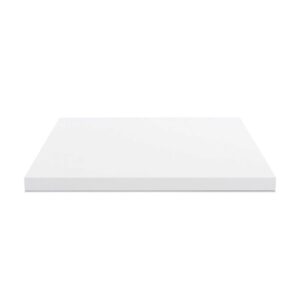 Top per bagno 80x48x4 con bordo poliuretano in bianco