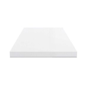 Top tavolo 80x80x4 con bordo poliuterano bianco