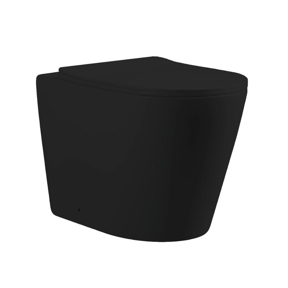 WC a pavimento YJ-3380MB in nero opaco smaltato 36x56x40 cm. WC a pavimento YJ-3380MB in nero opaco smaltato 36x56x40 cm.