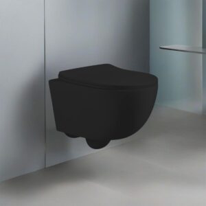 WC sospeso YJ-2381MB 36.5x48.5x36.5 cm nero opaco smaltato